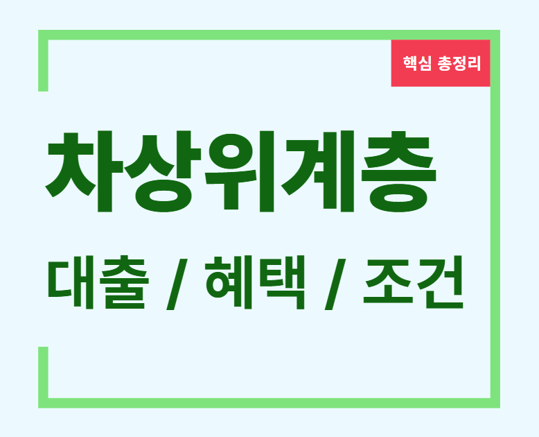 차상위계층 대출 차상위계층 건강보험료 차상위 대출 차상위계층 조건 차상위계층 혜택